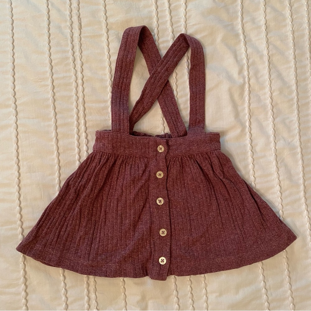 Kate Quinn melange rib suspender skirt